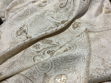 Load image into Gallery viewer, NEW High Class Cream Gold Metallic Jacquard Brocade Fabric