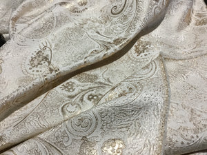 NEW High Class Cream Gold Metallic Jacquard Brocade Fabric