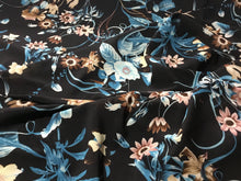 Load image into Gallery viewer, NEW Italian Soft Peach Crepe Floral Print Fabric