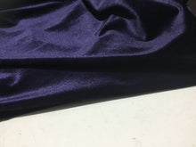 Load image into Gallery viewer, NEW High Class Purple Navy Spandex Velvet Jersey Fabric Material