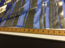 Load image into Gallery viewer, NEW Designer Multicoloured 100% Pure Silk Chiffon Stripe Burnout Gold Lame Foil Fabric 46&quot; 117 cm