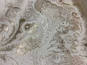 NEW High Class Cream Gold Metallic Jacquard Brocade Fabric