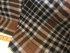 New Designer Large Check 100% Wool Fabric Material Garment Cloth Coat