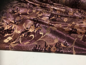 NEW Designer Stretch Velvet Jersey floral Print Burnout Fabric Material