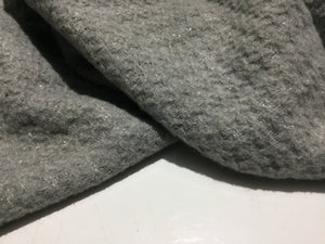 NEW High Class Grey Wool Lurex Boucle Fabric Coat Jacket Material