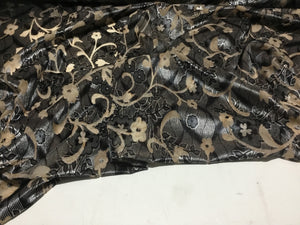 NEW Designer Stretch Velvet Jersey floral Print Burnout Fabric Material