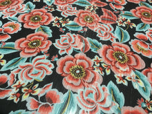 Load image into Gallery viewer, NEW High Class Designer Crinkle Chiffon Georgette Floral Print Lurex Fabric