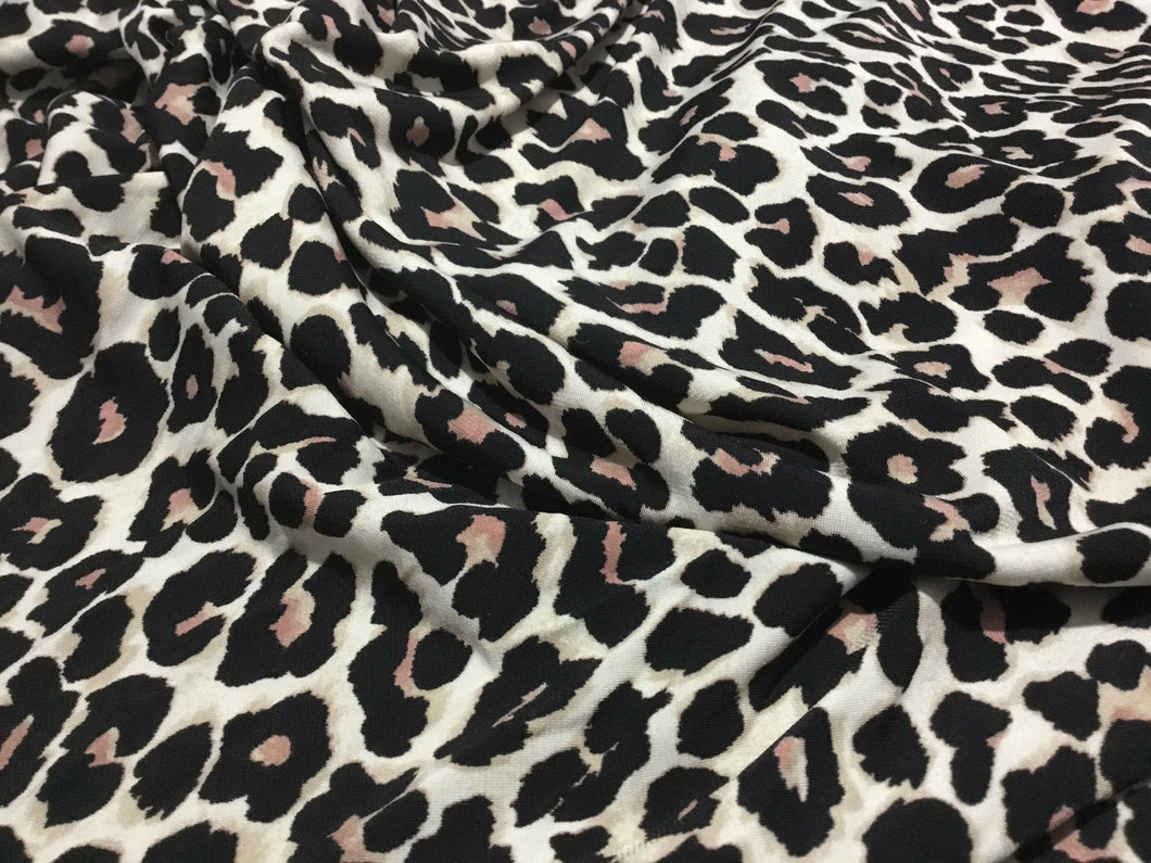 NEW High Class Leopard Jersey Print Fabric Material