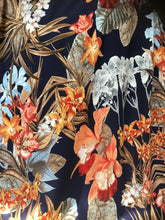 Load image into Gallery viewer, NEW High Class Soft Stretch Peach Crepe Floral Leaf Print Fabric Dress Material