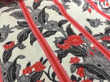 Load image into Gallery viewer, NEW Italian Designer Classic Crepe Floral Stripe Pint Fabric