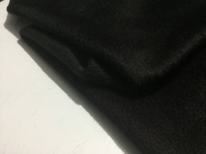 NEW Jet Black High Class Designer Mohair Cashmere Wool Fabric Material Garment