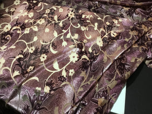 NEW Designer Stretch Velvet Jersey floral Print Burnout Fabric Material