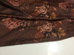 NEW Gorgeous High Class Soft Satin Floral Print Fabric