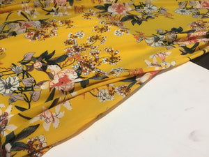 NEW Gorgeous Italian High Class Designer Bubble Crepe Floral Print Fabric