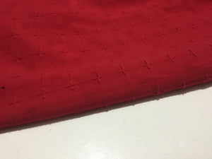 NEW High Class Designer Red embroidered 100% Cotton Fabric