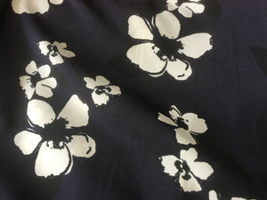 NEW High Class Designer Soft Matt Satin Floral Print Fabric