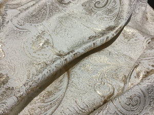 NEW High Class Cream Gold Metallic Jacquard Brocade Fabric