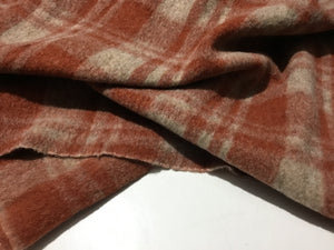 NEW Stretch 100% Wool Check Fabric