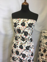 Load image into Gallery viewer, NEW Gorgeous Italian Stretch Crepe Floral Print Fabric Dress Material