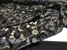 Load image into Gallery viewer, NEW Designer Stretch Velvet Jersey floral Print Burnout Fabric Material