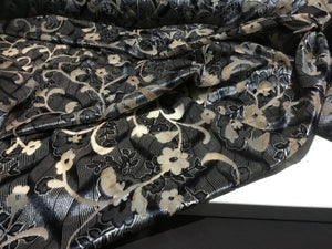 NEW Designer Stretch Velvet Jersey floral Print Burnout Fabric Material