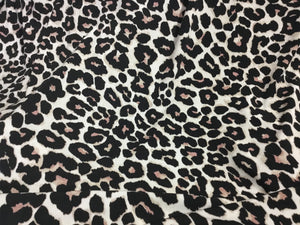 NEW High Class Leopard Jersey Print Fabric Material