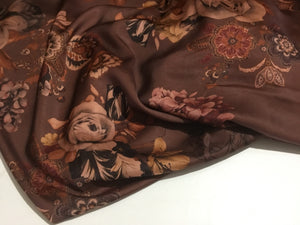 NEW Gorgeous High Class Soft Satin Floral Print Fabric