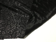 Load image into Gallery viewer, NEW High Class Italian Black Bonded Leopard Satin Lace Sequins Fabric