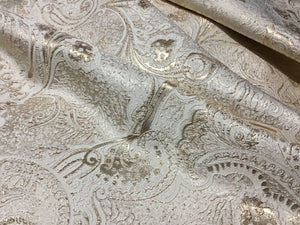 NEW High Class Cream Gold Metallic Jacquard Brocade Fabric