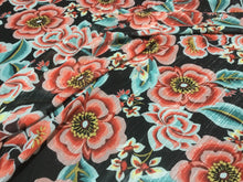 Load image into Gallery viewer, NEW High Class Designer Crinkle Chiffon Georgette Floral Print Lurex Fabric