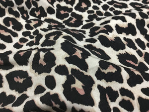 NEW High Class Leopard Jersey Print Fabric Material