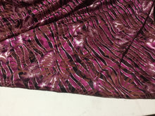 Load image into Gallery viewer, NEW Designer Stretch Velvet Jersey Floral Stripe Print Burnout Fabric Material