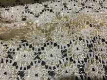 Load image into Gallery viewer, NEW Gorgeous Gold Colour Ivory Corded Lurex Lace Fabric