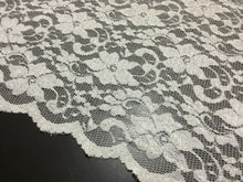 Load image into Gallery viewer, NEW Beautiful High Class Designer Ivory Stretch Floral Bridal Lace Fabric