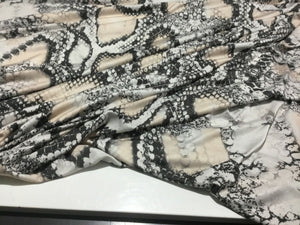 NEW High Class Designer Viscose Jersey Snake Skin Print Fabric