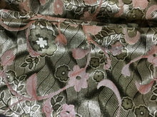 Load image into Gallery viewer, NEW Designer Stretch Velvet Jersey floral Print Burnout Fabric Material