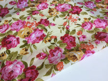 Load image into Gallery viewer, NEW Beautiful High Class Designer 100% Cotton Floral Print Fabric 43” 111cm