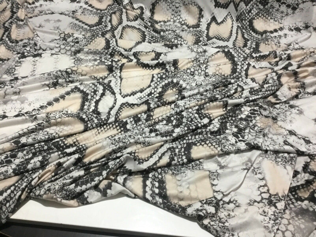 NEW High Class Designer Viscose Jersey Snake Skin Print Fabric